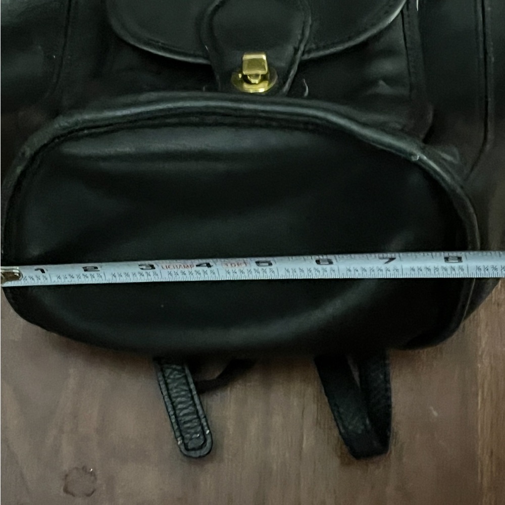 Coach Elegant Black Leather Backpack - Picture 15 of 15